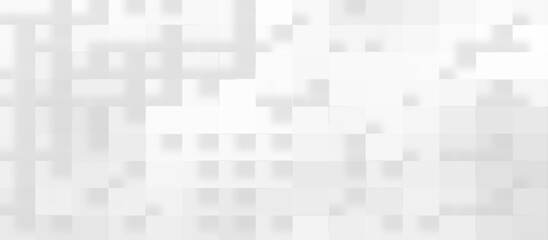 Geometric abstract white scaled cube boxes block background, seamless white or grey geometric business background, Abstract grey and white background with mosaic of white luxury pattern of squares.