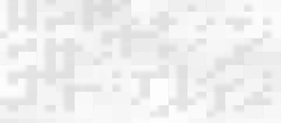 Geometric abstract white scaled cube boxes block background, seamless white or grey geometric business background, Abstract grey and white background with mosaic of white luxury pattern of squares.