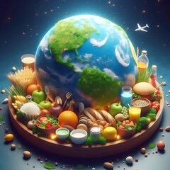 The Earth as a Table, Filled with the Bounties of Nature