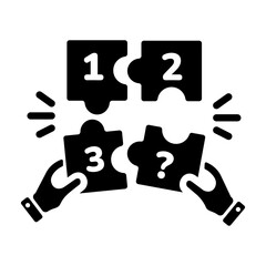Trendy glyph icon of problem solving 