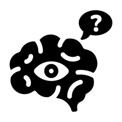 Well-designed solid icon of curiosity 