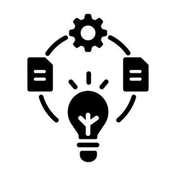 Ready to use solid icon of implementation 