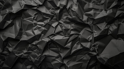 Obraz premium A black paper with a crumpled texture. The paper is torn and has a rough texture