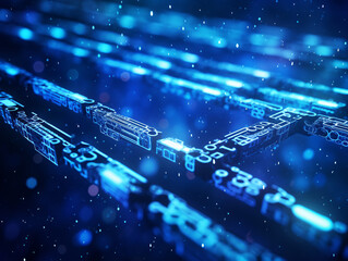 a blue lines with dots