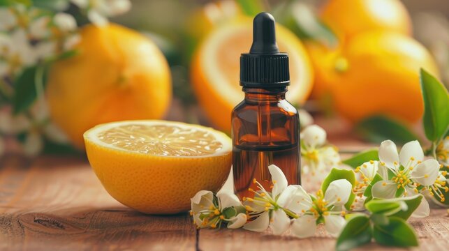 Citral Lemon scented terpenoid mix in plant essential oils used in perfumery