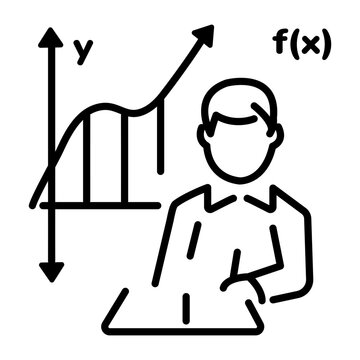 Ready to use line icon of riemann sum 