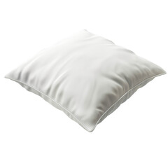 White pillow isolated on white background.