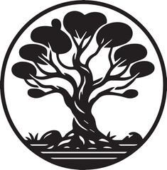 tree silhouettes vector illustration