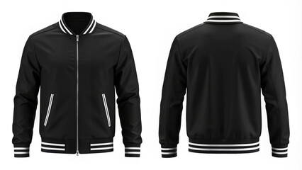 A Blank Bomber Black Jacket to Mockup Design
