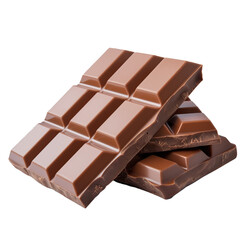 Chocolate bar closeup view isolated on transparent.
Chocolate bar closeup view on white on white background.