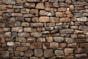 Fototapeta premium Processed collage of old medieval stone wall texture in daylight. Background for banner