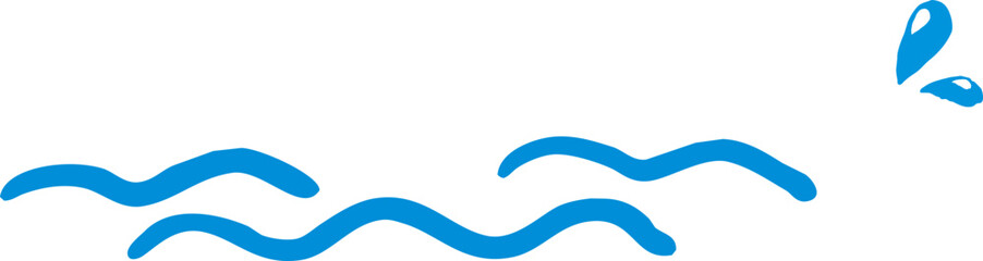 디자인소스 여름 바다의 파도 물결모양