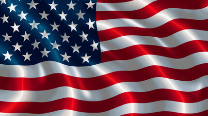 Fototapeta premium American flag waving with space for your message.