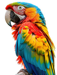 Naklejka premium blue and yellow macaw ara isolated on white
