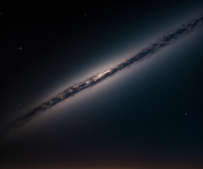 Outer space with nebulae stars. Generative AI