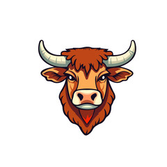 Cow mascot logo, vector of cow character for logo template, cartoon style