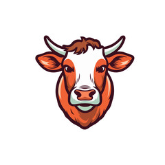cow mascot logo design vector with modern illustration concept style for badge, emblem and tshirt printing. cow chef illustration.