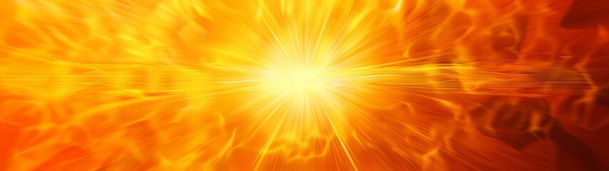 Obraz premium A dynamic abstract background featuring a radiant burst of yellow and orange light, creating an energetic and vibrant visual effect.