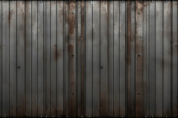 Processed collage of rust metal fence or wall in daylight. Background for banner, backdrop