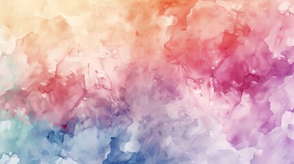 Fototapeta premium Abstract Watercolor Painting in Soft Pink, Orange, and Blue Tones