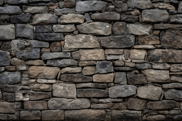 Obraz premium Processed collage of old medieval stone wall texture in daylight. Background for banner