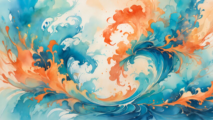 Obraz premium Abstract watercolor painting