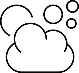 Foam Simple Outline Linear Symbol for Infographics, Books, Banners, Web Sites, Apps. Editable stroke