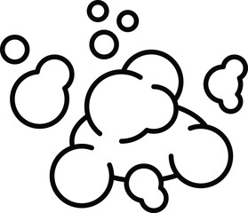 Foam Isolated Linear Sign for Infographics, Books, Banners, Web Sites, Apps. Editable stroke