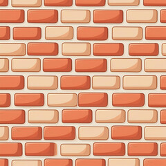 Obraz premium Brick Wall Seamless Repeating Pattern, Graphic Resouce Background