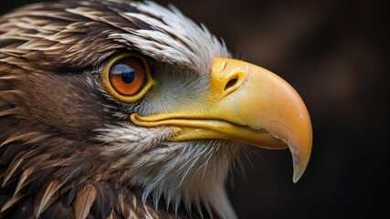 Fototapeta premium close up of eagle bird with sharp gaze