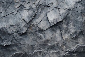 Processed collage of grey mountain cliff rock stone surface texture. Background for banner