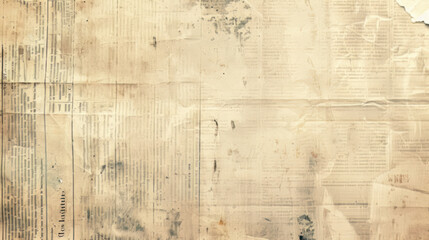 Fototapeta premium Vintage newspaper background with an old, blurry texture. Perfect for adding text, images, or a collage effect.