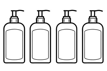 Cosmetic bottle pomp vector illustration