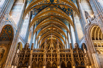 Plafond richement peint et coloré de la Cathédrale Sainte-Cécile d’Albi