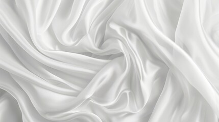 Obraz premium Soft white fabric texture background with gentle waves