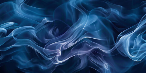 Obraz premium Blue glowing light background with smoke and swirls