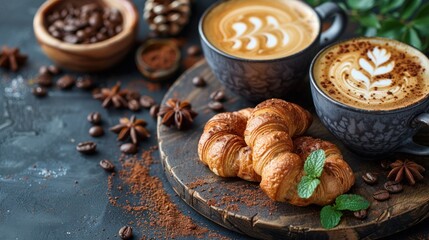 Coffee, Croissants, and Spices: A Delicious Breakfast Setup