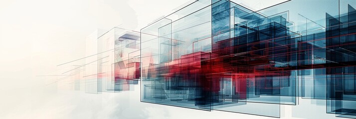 Abstract Architecture: Intersecting Glass and Lines