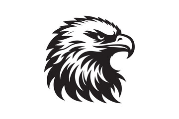 Eagle head silhouette vector illustration