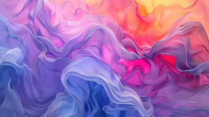 Fototapeta premium fluid abstract shapes in pastel motion modern digital art