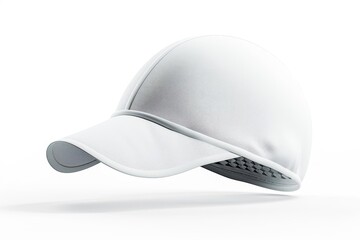 White baseball cap isolated on white background.