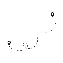 Route location icon n white background, eps10