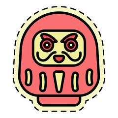Daruma Sticker