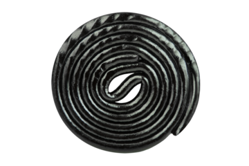 Lakritz Schnecke und Hintergrund transparent PNG cut out    Licorice