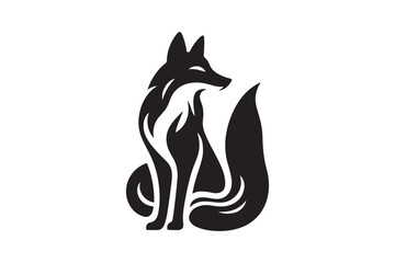 Fox silhouette vector illustration