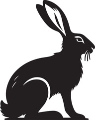 Hare silhouette vector illustration