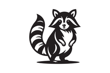 Raccoon silhouette vector illustration