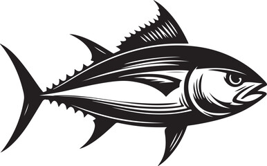 Tuna fish silhouette vector illustration