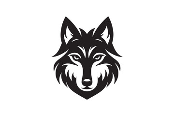 Wolf head silhouette vector illustration