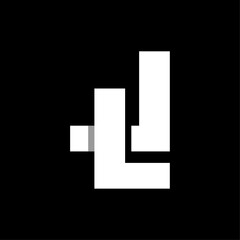 Double L Simplicity Minimalist Geometric Modern Logo